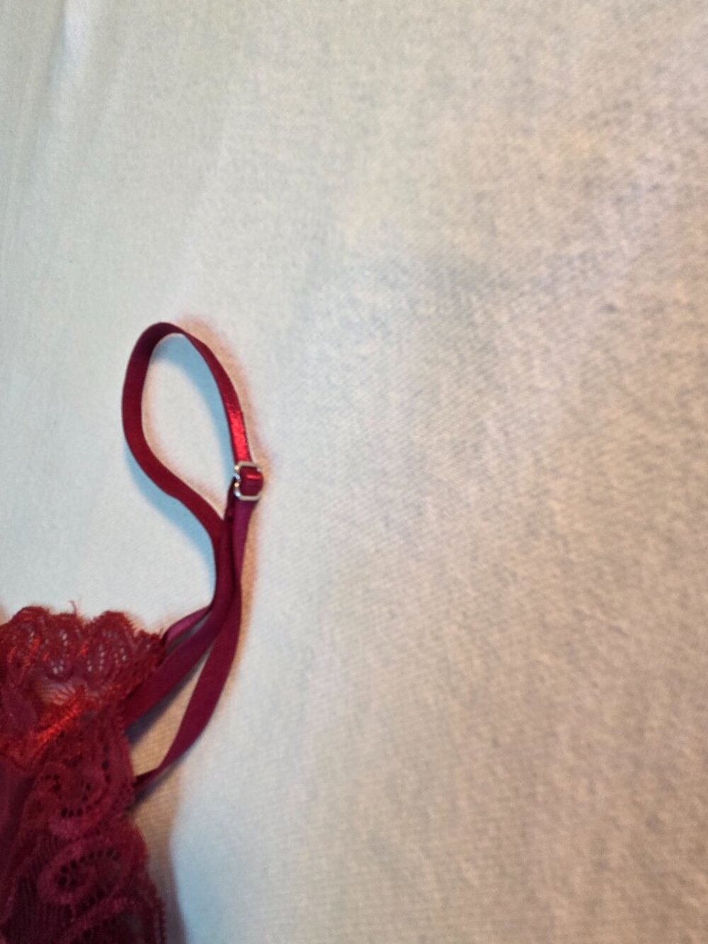 White House Black Market Dark Red Stretch Lace Cami - Picture 8 of 9